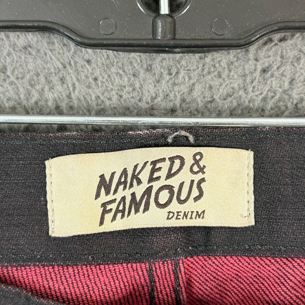 Naked & Famous Jeans Mens 30x30 Black Super Skinny Guy Stretch Selvedge Denim - Picture 4 of 16
